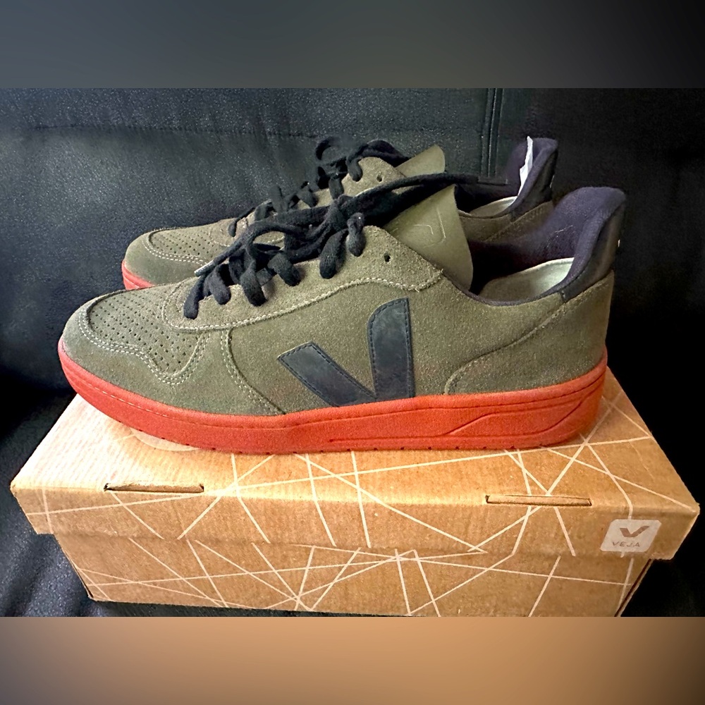 Veja V-12 Suede Olive Black Rust
